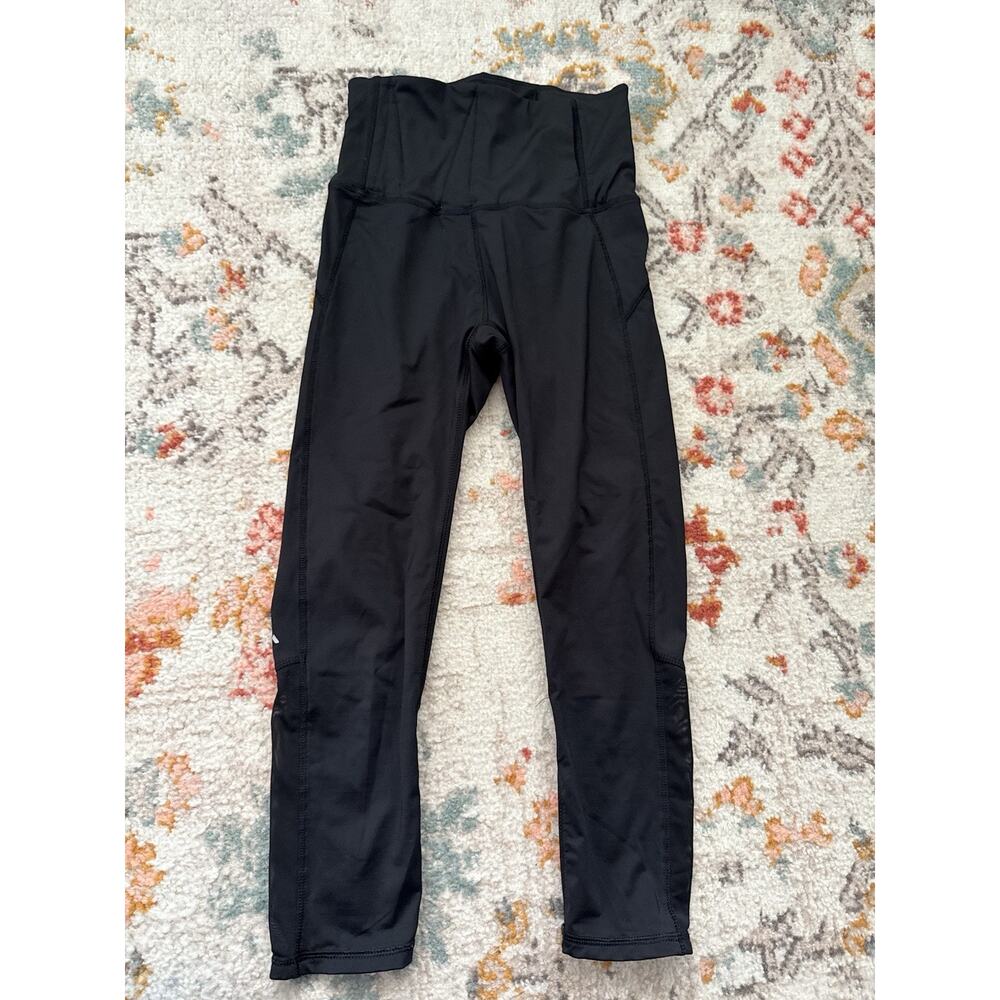 Alexo Athletica Women's Size XS Black Nylon Concealed Carry Cropped Leggings